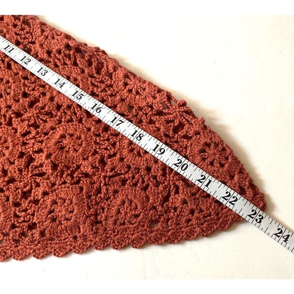 Boston Proper Crochet Kimono Sweater Women Size M Dark Rose Pink Wool Blend NWOT - Picture 13 of 15